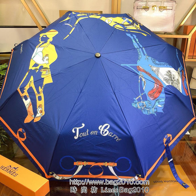 HERMES愛馬仕 年度最新火爆單品 極品H家自動傘 防雨防紫外線隔熱傘  sll1027